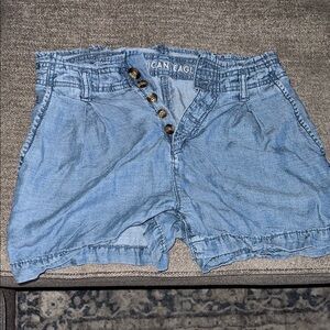 American Eagle Outfitters Light Blue Denim-Style Button-Front Women's Shorts